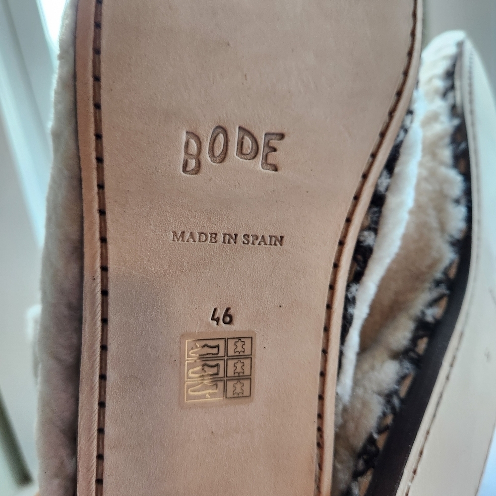Bode Beige Greco Shearling Slippers size 46 BNWB (no lid) - Picture 13 of 13